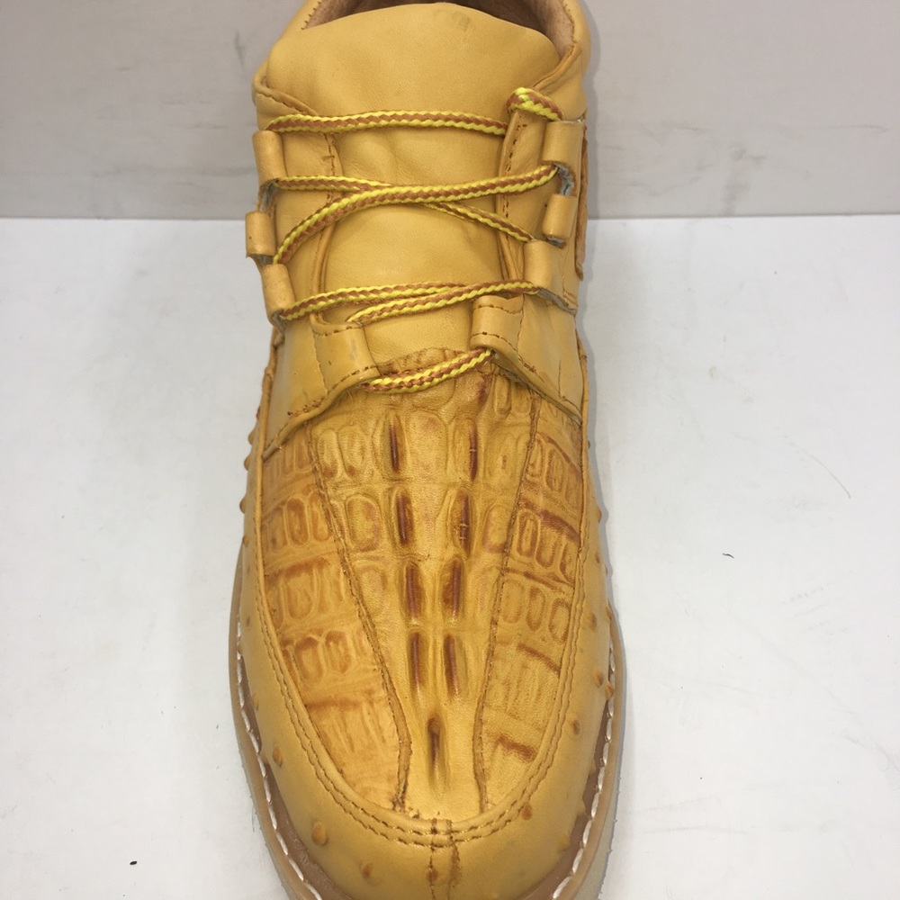 Men’s Crocodile/Ostrich Print Leather Shoes lightweight soft and comfy 1214 - Picture 2 of 5